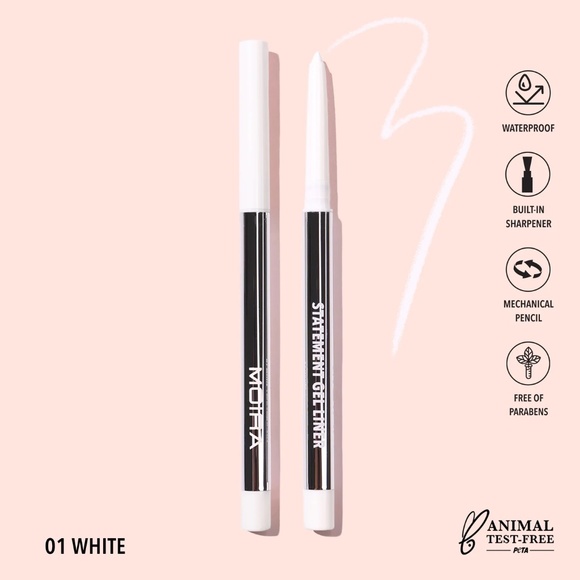 Moira- Statement Gel Eyeliner Pencil Waterproof White Eyeliner Mechanical Pencil - Picture 1 of 4